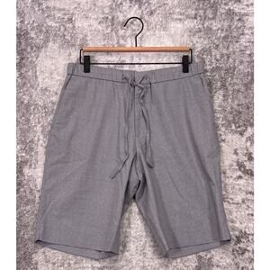 COS Shorts 32 Mens Gray Wool Blend Drawstring Waist Flat Front 10.5"